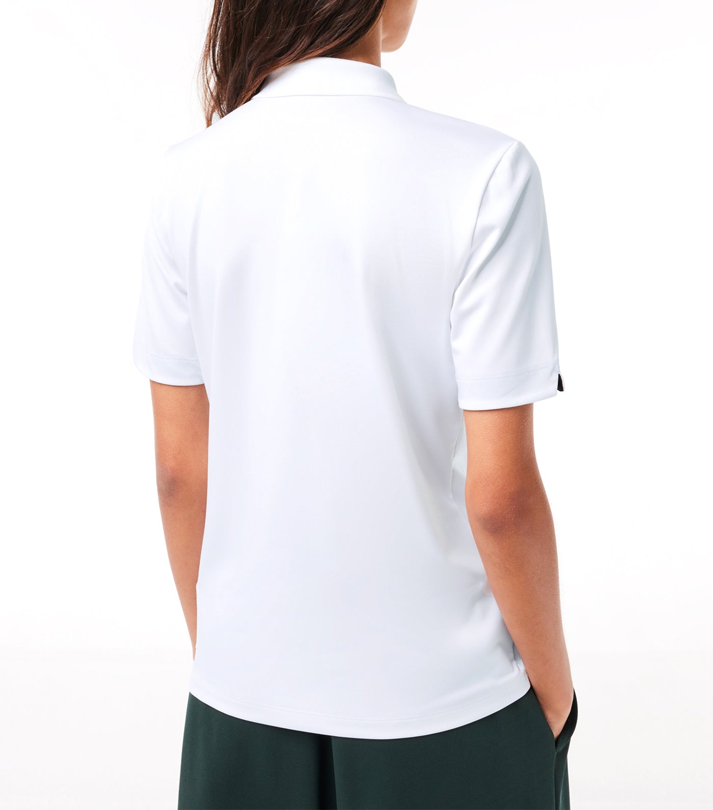 Women's SPORT Breathable Stretch Golf Polo Shirt White/Navy Blue