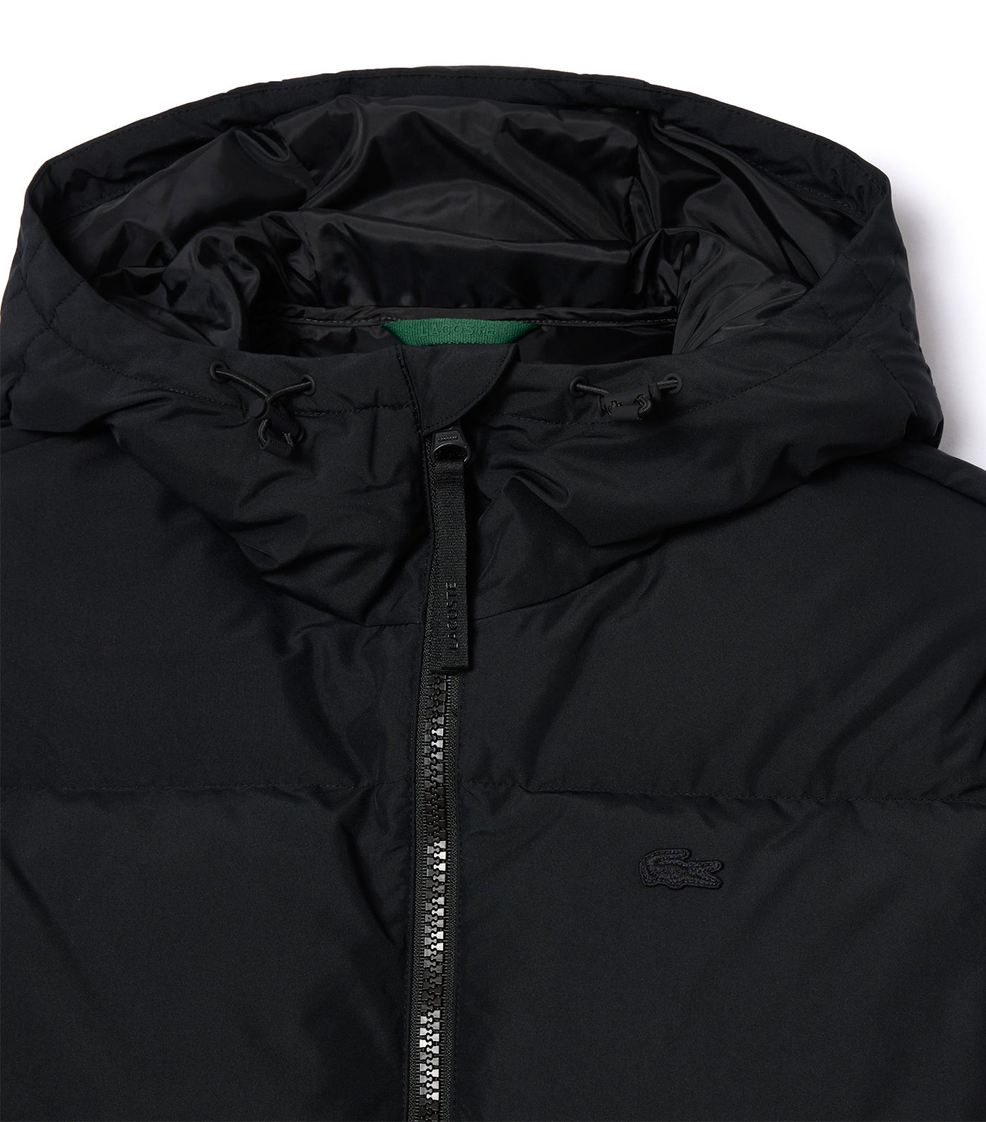 Showerproof Down Jacket with Quilted Croc Black