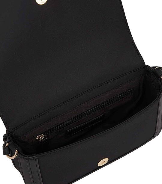 Women's Essential Flap Crossover Bag Black