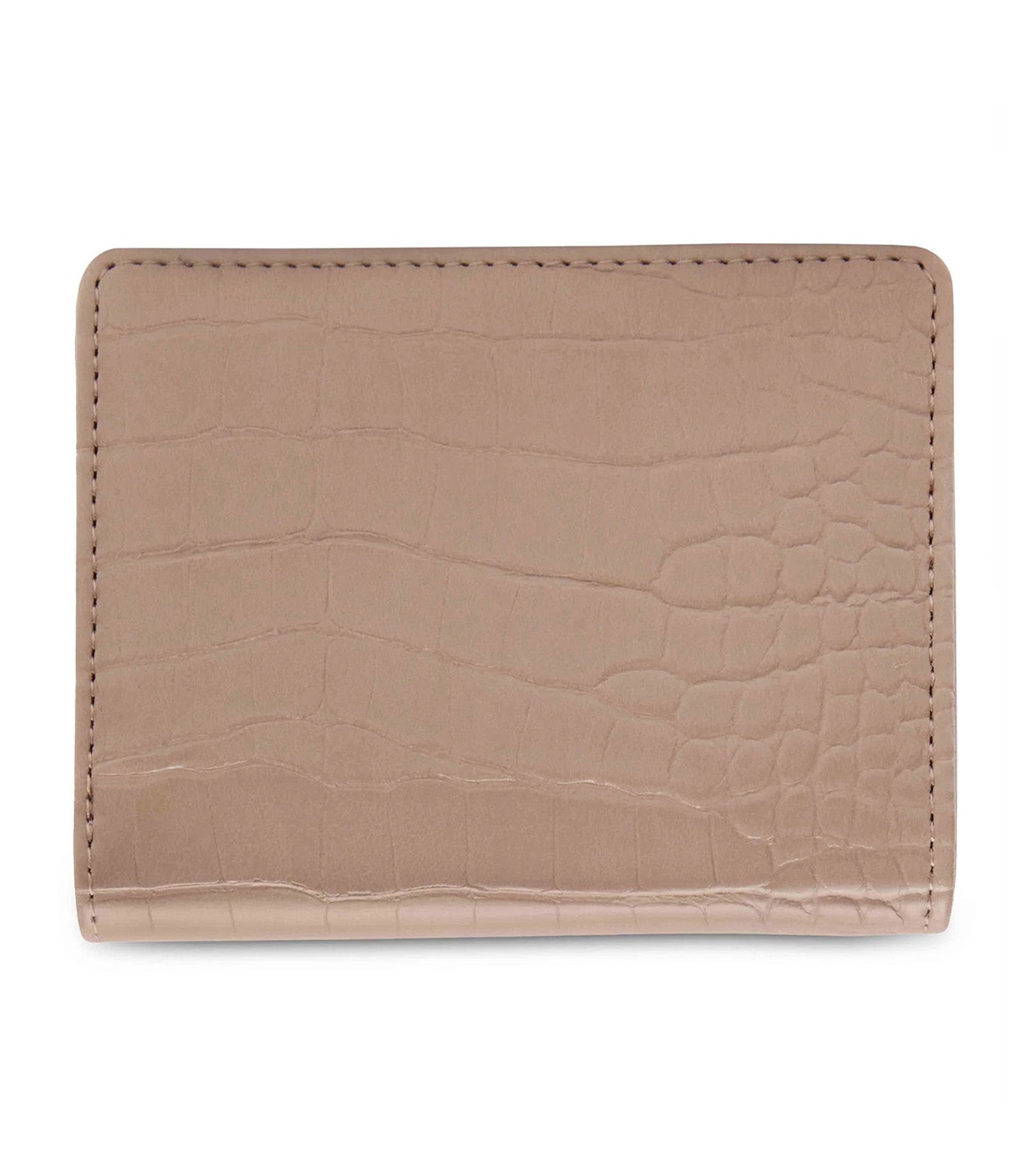 Small Croco Horsebit Snap Wallet Stone