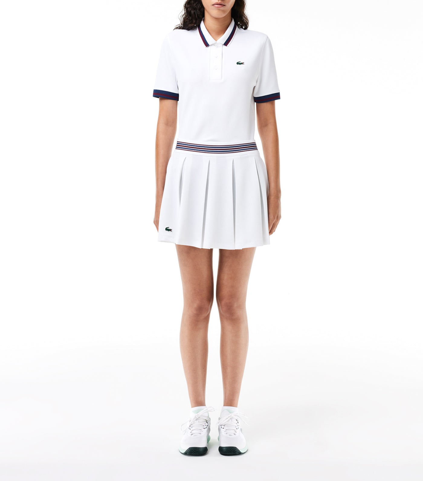 Piqué Tennis Skirt with Integrated Shorts White