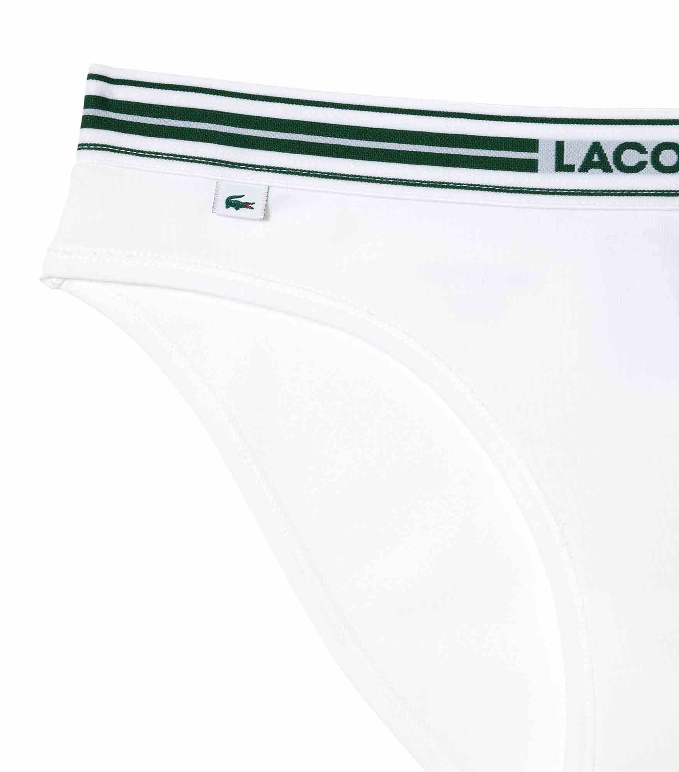 Contrast Waist Stretch Cotton Brief White