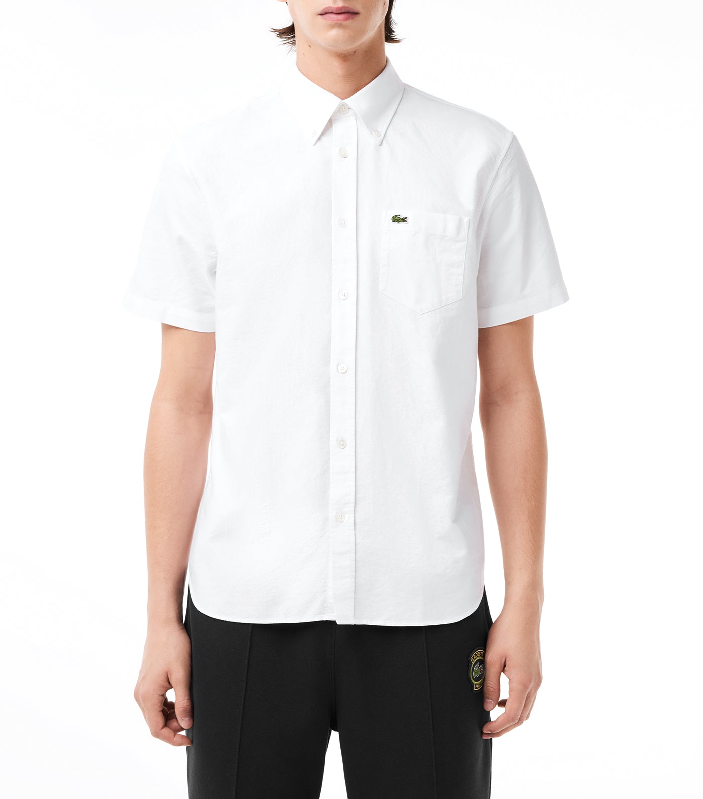 Regular Fit Short Sleeved Oxford Shirt White