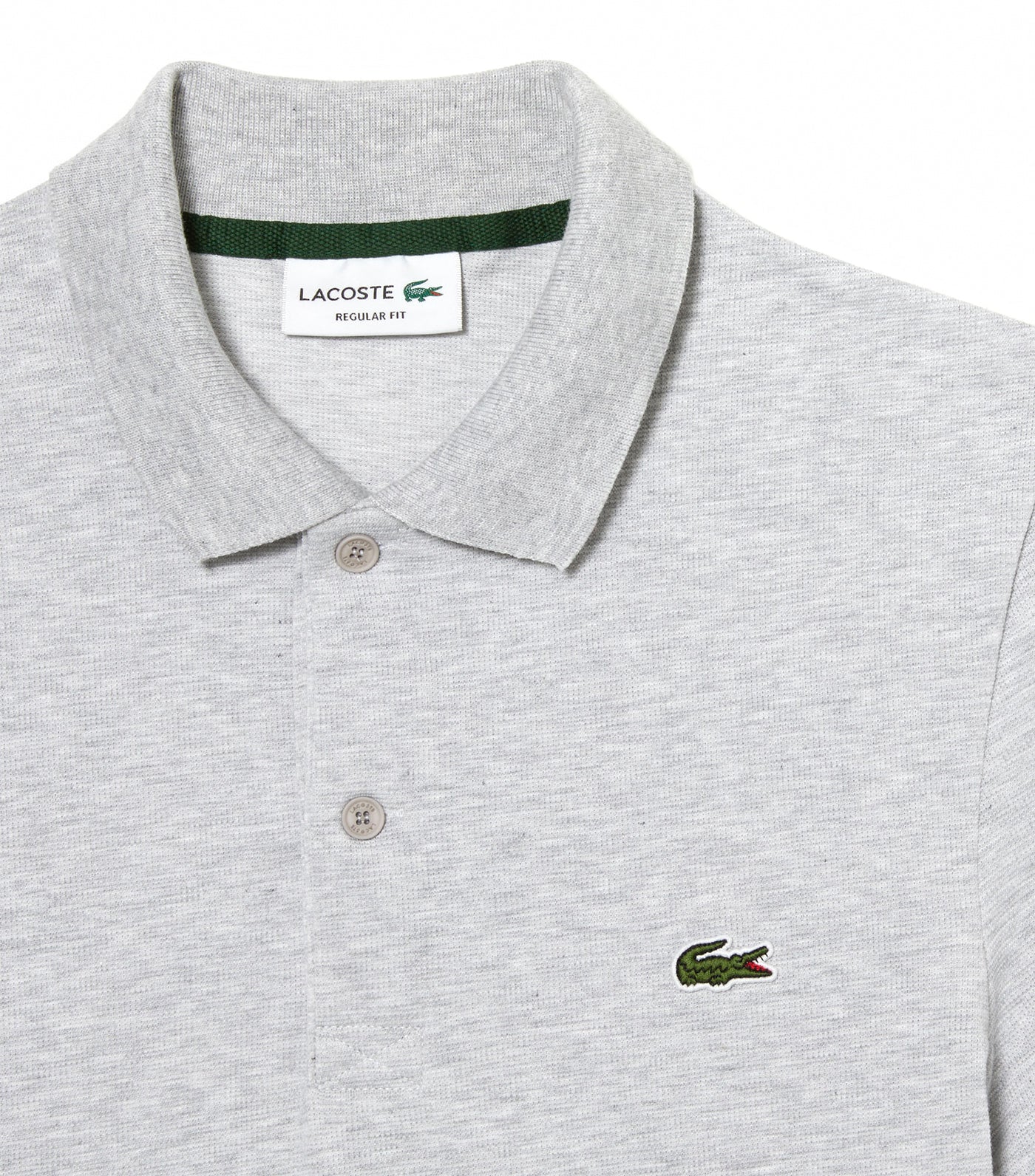 Lacoste Regular Fit Cotton Polo Shirt Silver Chine