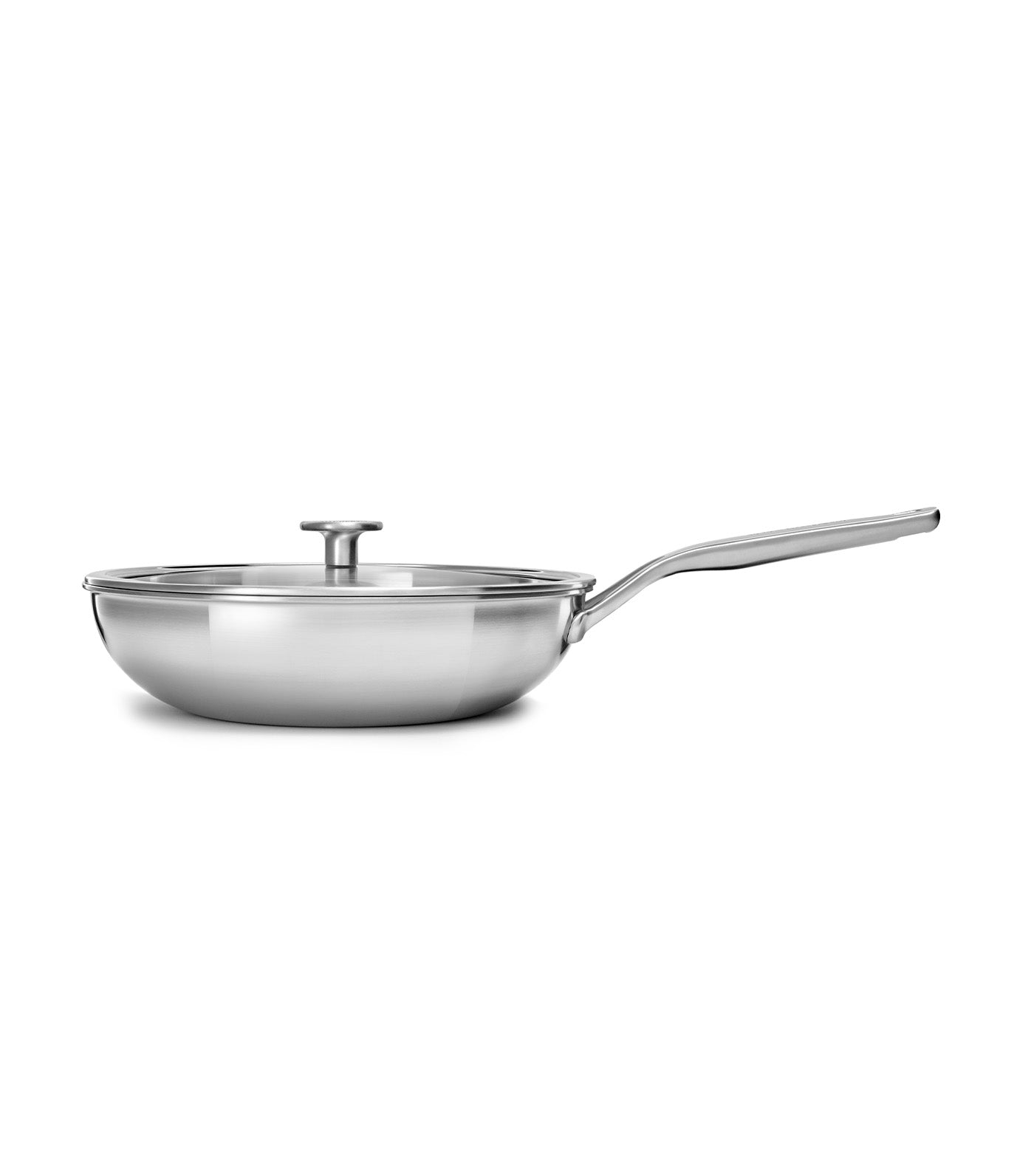 KitchenAid Multiply Tri-Ply Covered Wok Pan Uncoated - 28cm