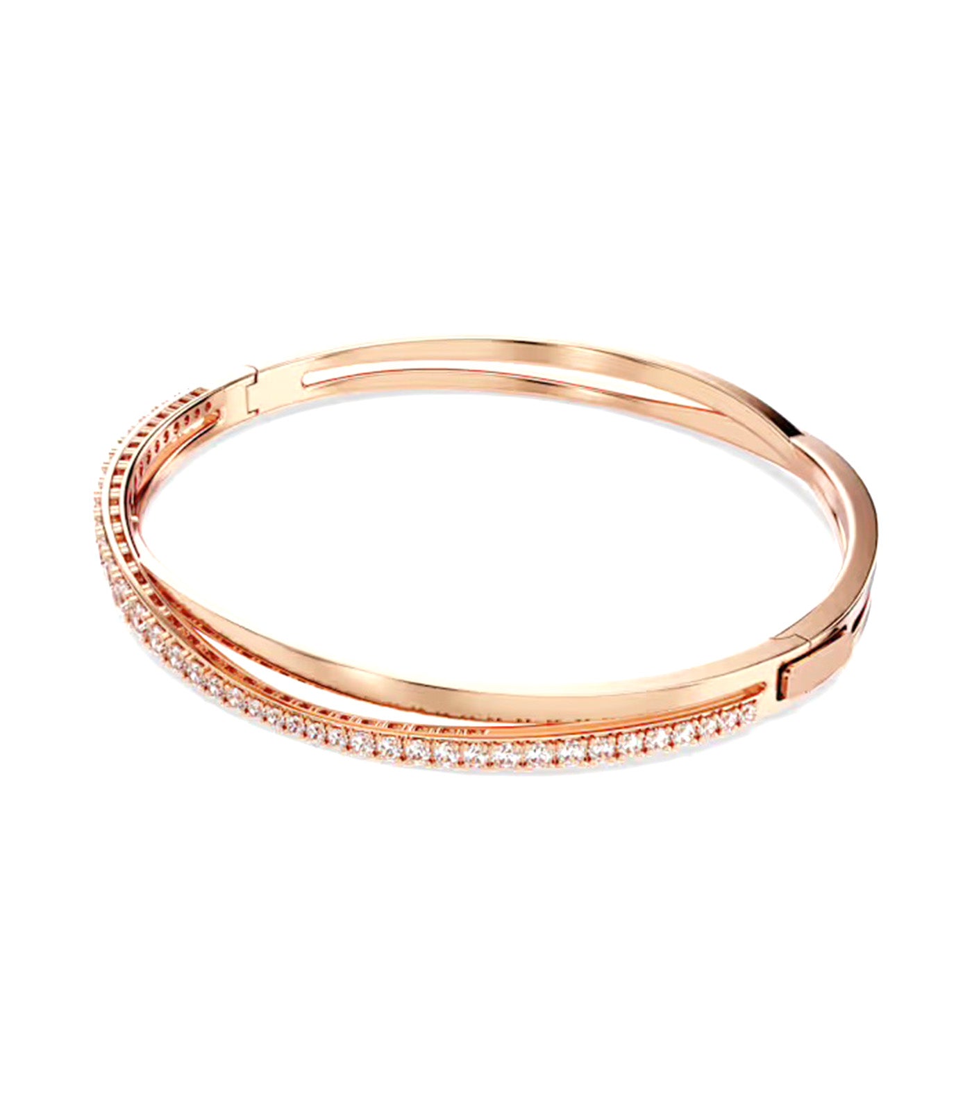 Hyperbola Bracelet White Rose Gold-Tone Plated