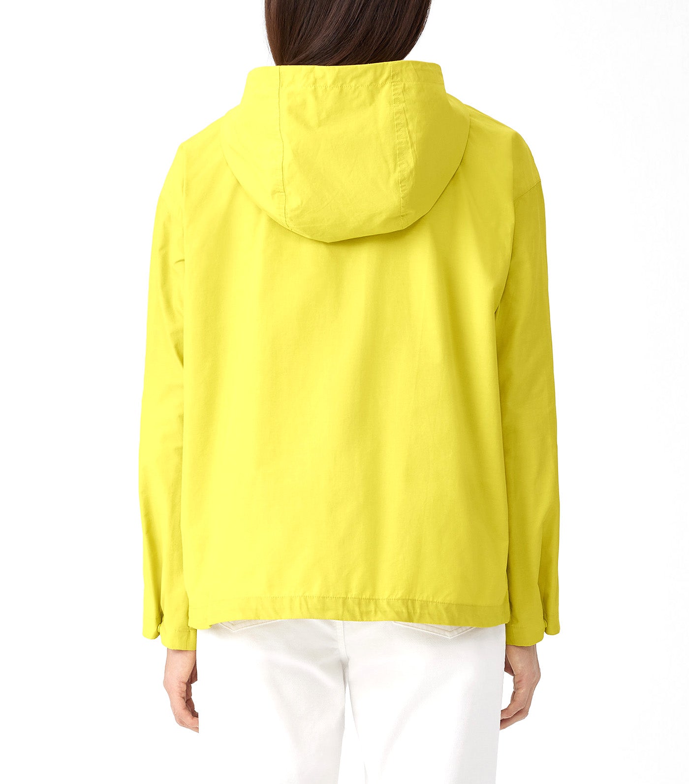 Light Cotton Nylon Hooded Jacket Citron