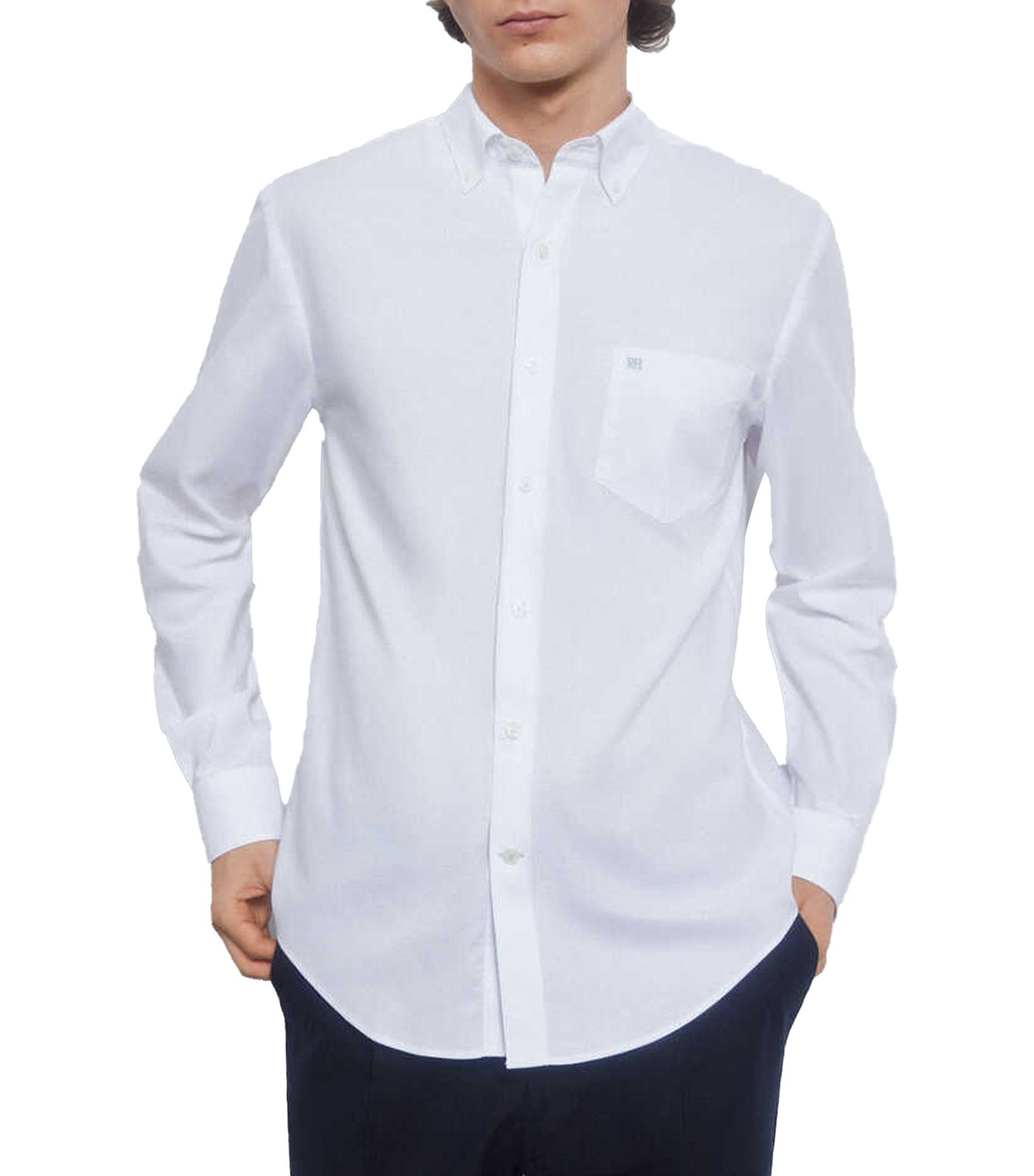 Plain Non Iron Oxford Shirt White