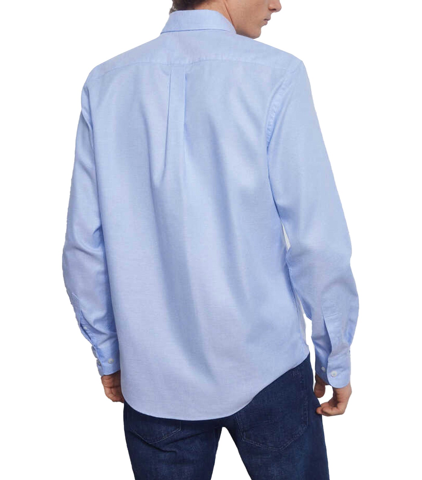 Striped Non Iron Oxford Shirt Blue