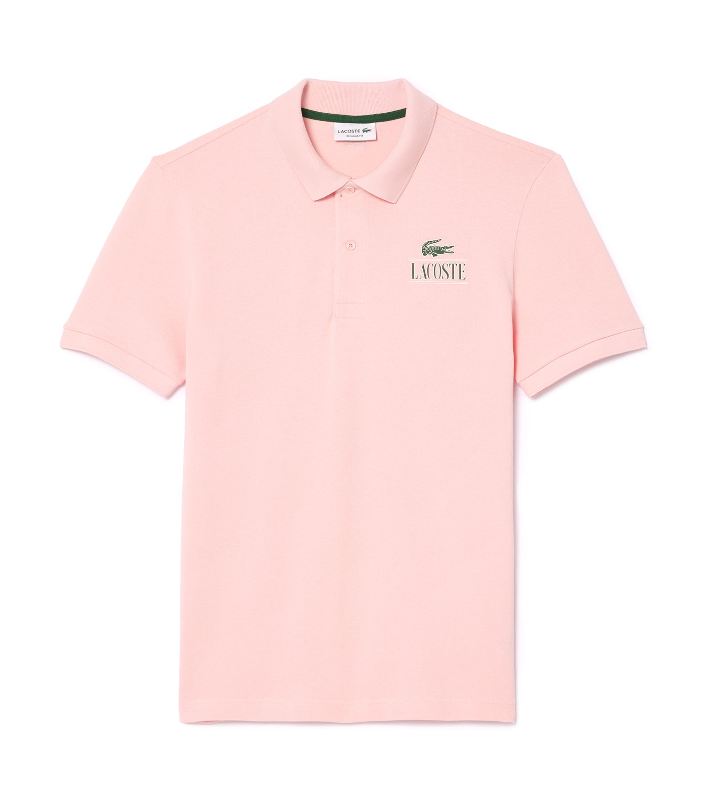 Lacoste Signature Print Stretch Piqué Polo Shirt Waterlily