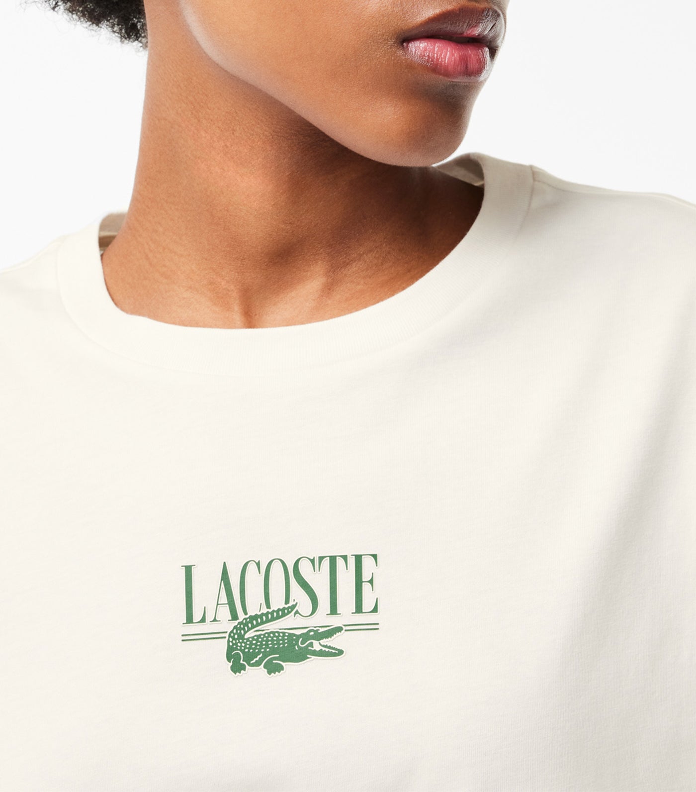 Lacoste Print Cotton Jersey T-Shirt Flour