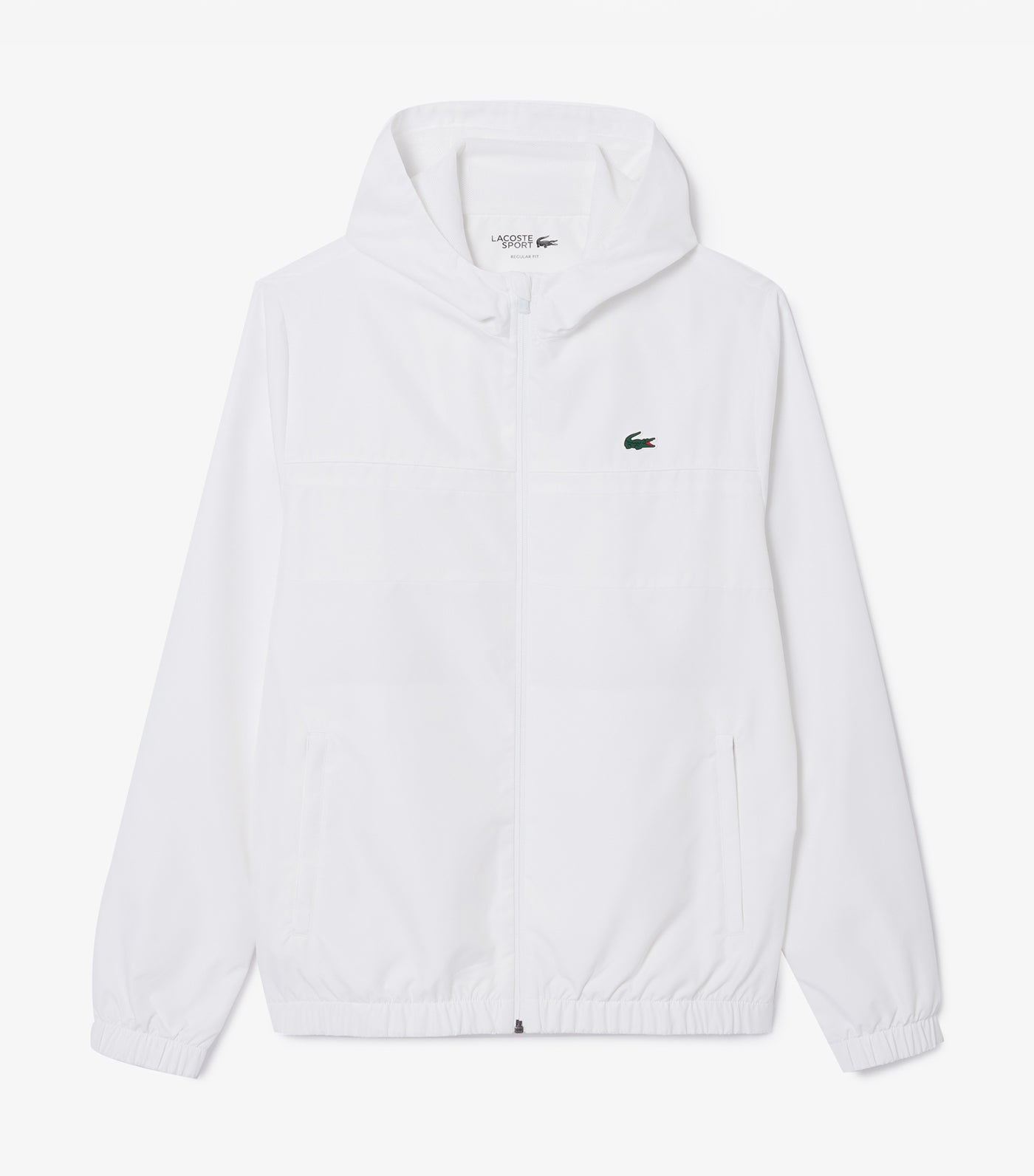 Recycled Fiber Zipped Hooded Sport Jacket White/White-White