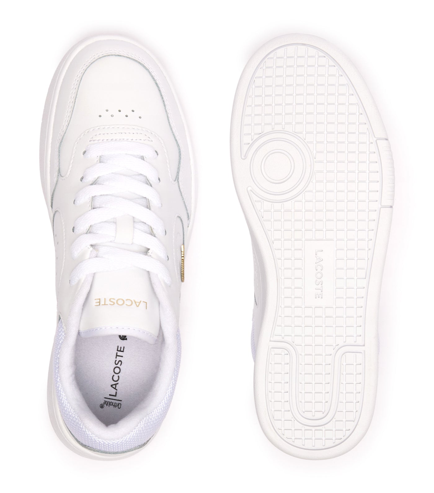 Women's Lineset Leather Trainers  White/Gold
