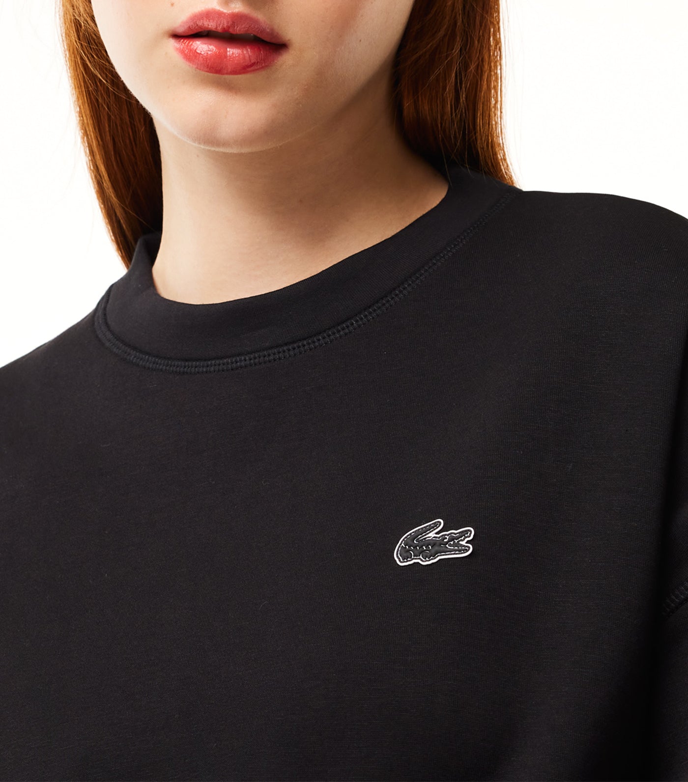 Women’s Lacoste Print Back Sweatshirt Black