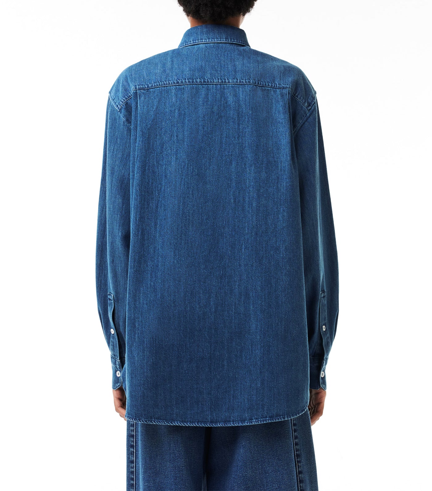 Women's Lacoste Cotton Denim Shirt Medium Blue