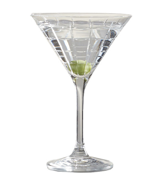 Library Hand-Cut Martini Glass