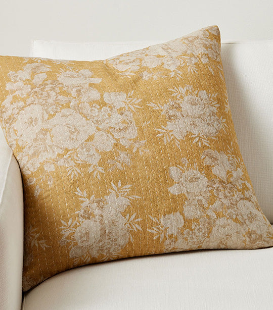 Zenia Floral Quilted Pillow Cover