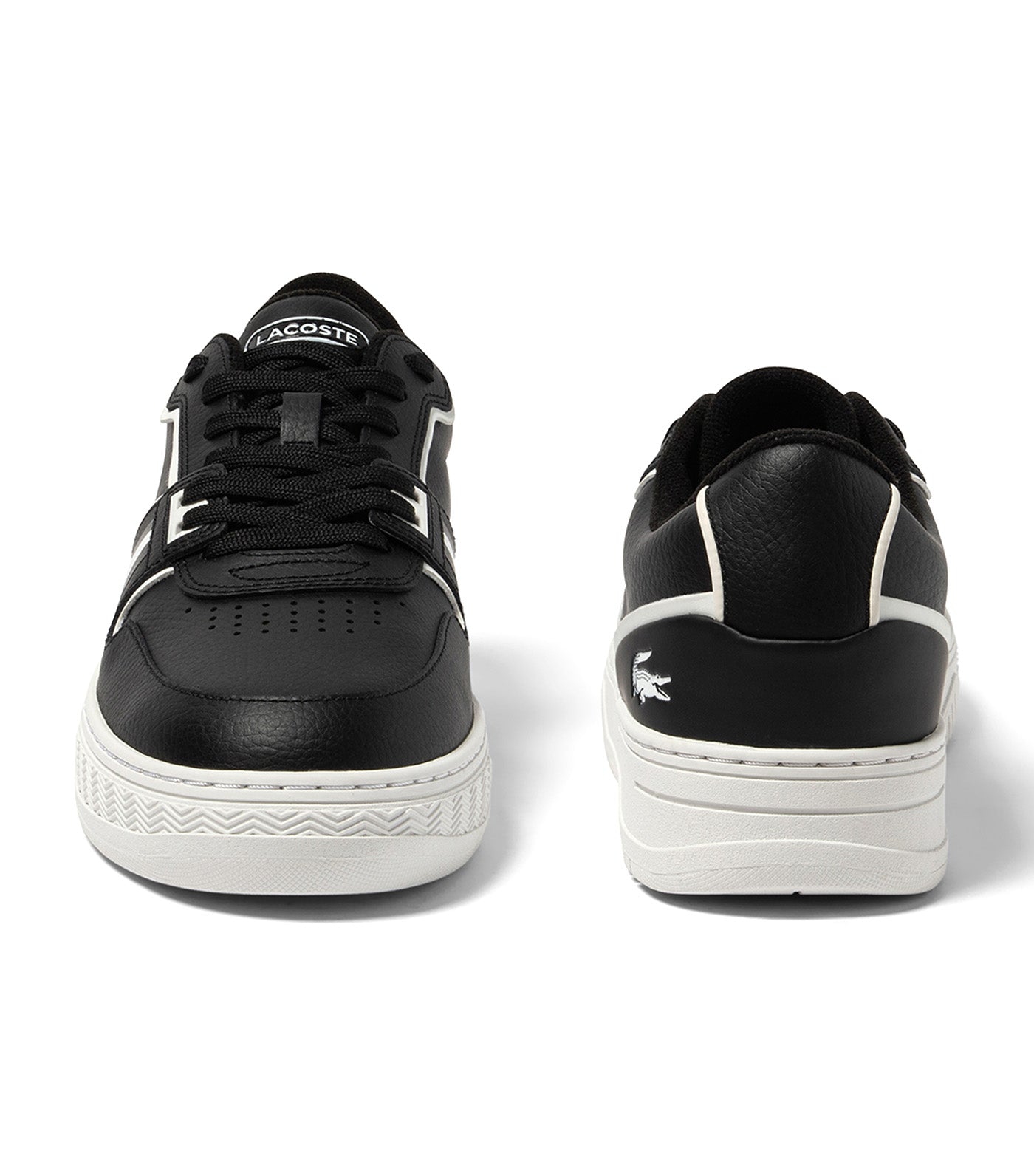 Men's Lacoste L001 Baseline Leather Trainers Black/White