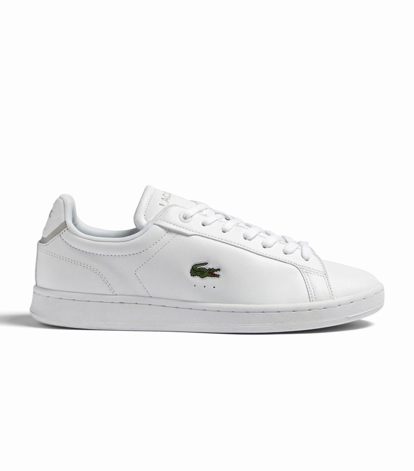 Men's Lacoste Carnaby Pro BL Leather Tonal Sneakers White/White