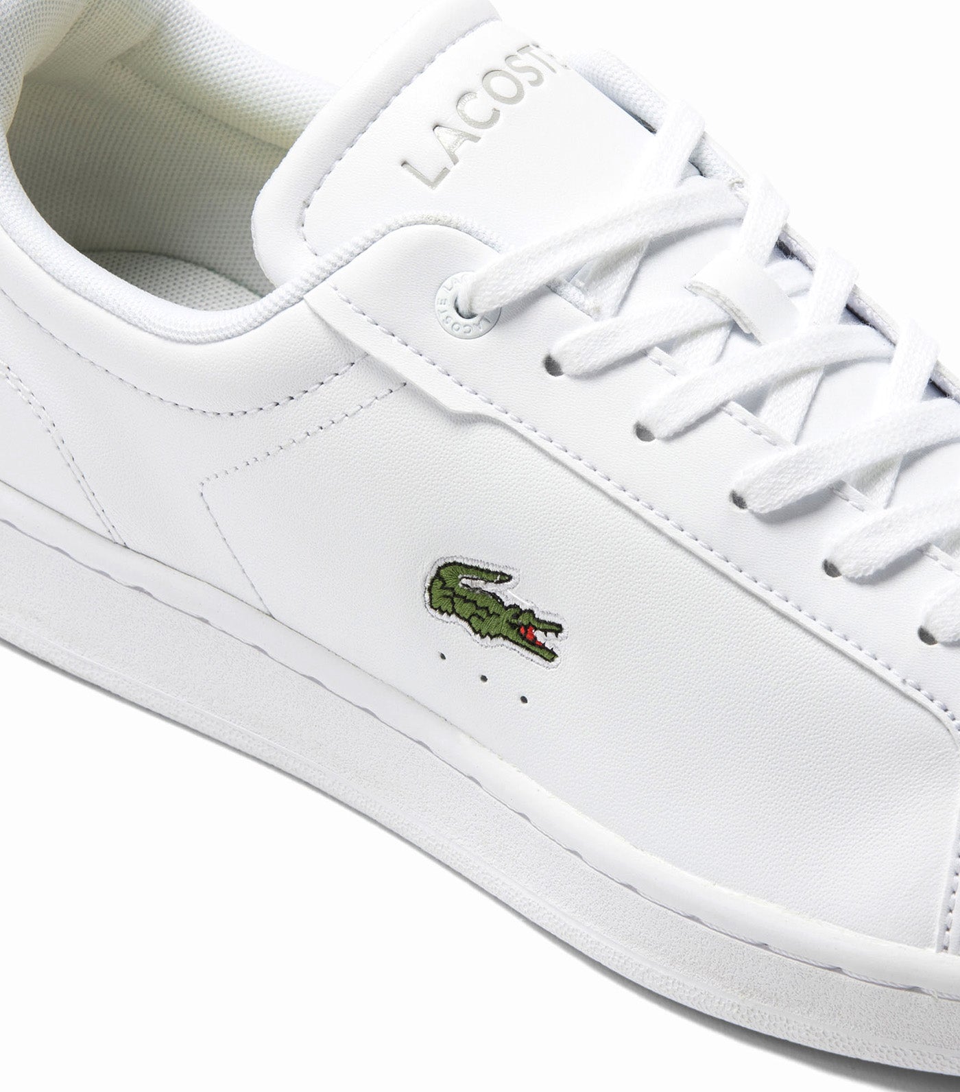 Men's Lacoste Carnaby Pro BL Leather Tonal Sneakers White/White