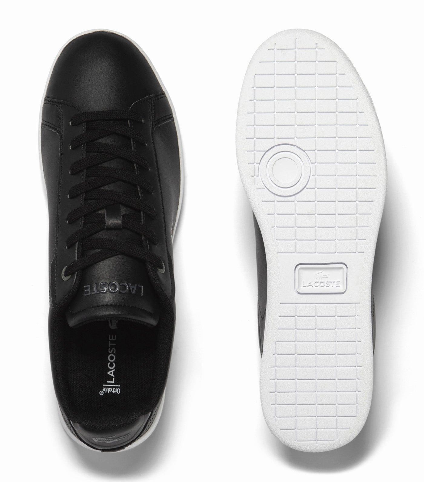 Men's Lacoste Carnaby Pro BL Leather Tonal Sneakers Black/White
