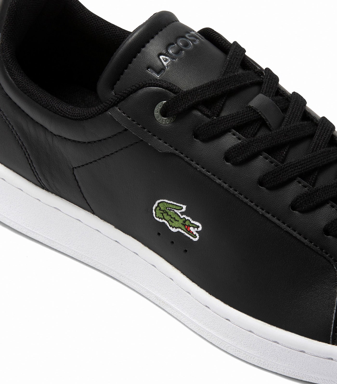 Men's Lacoste Carnaby Pro BL Leather Tonal Sneakers Black/White