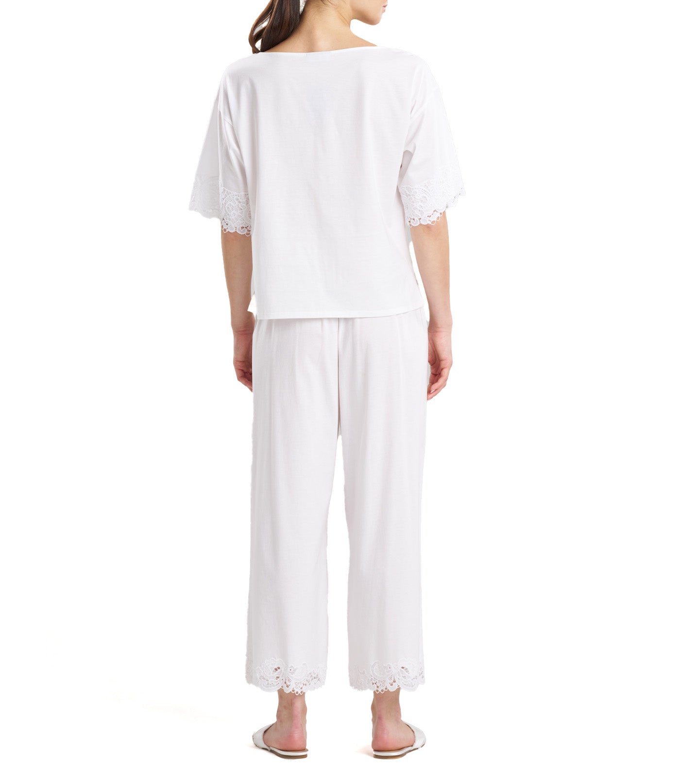 Bliss Harmony Lace Applique T-Shirt White