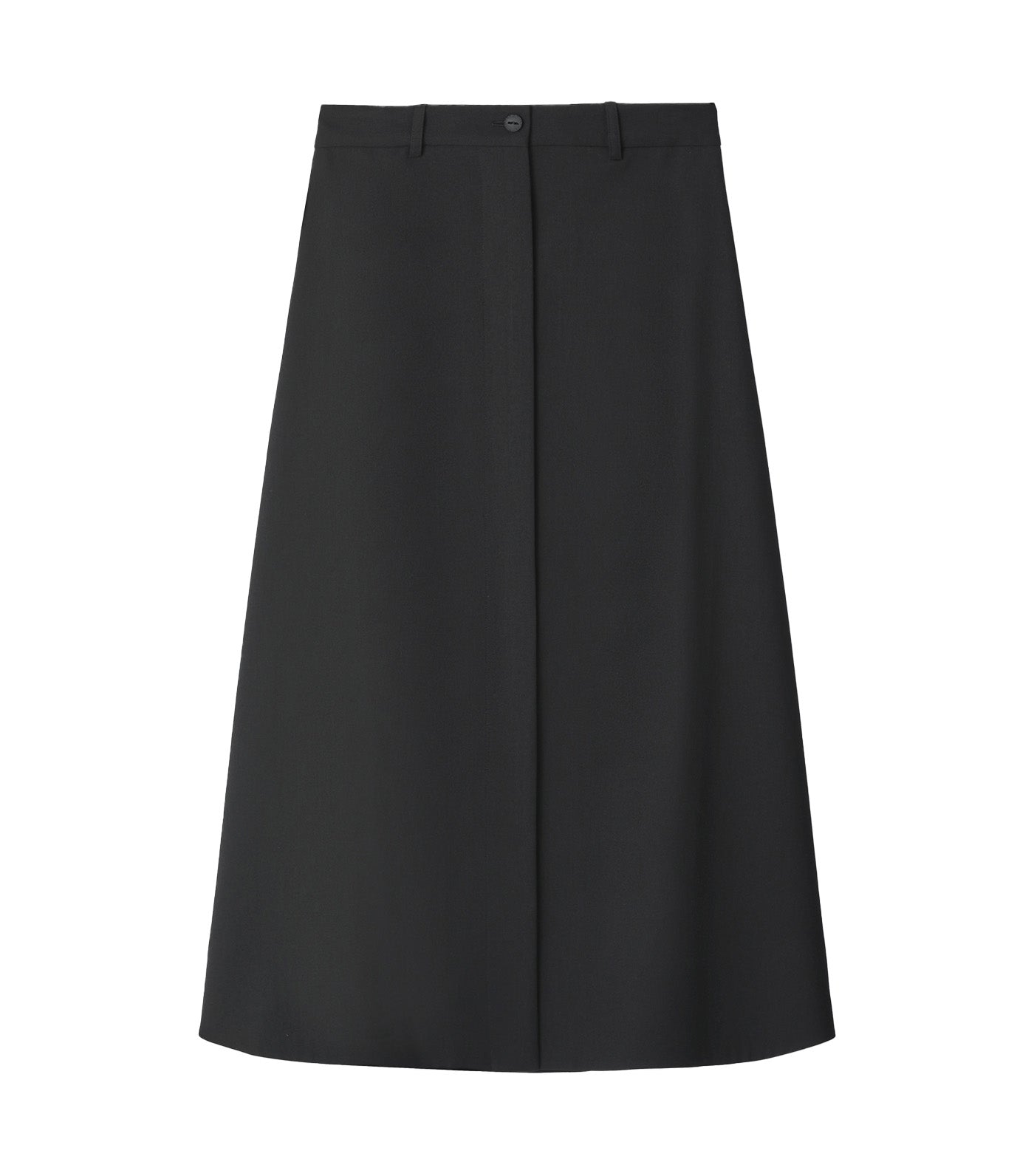 Wool Fabric Skirt Black