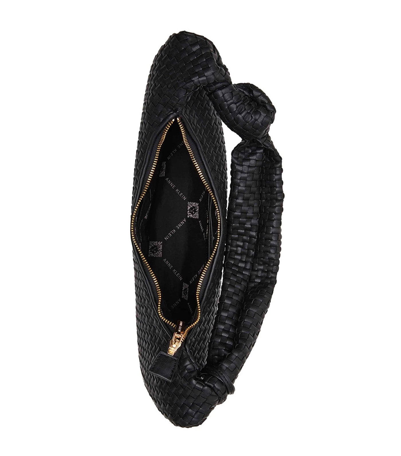 Large Woven Hobo Bag Black