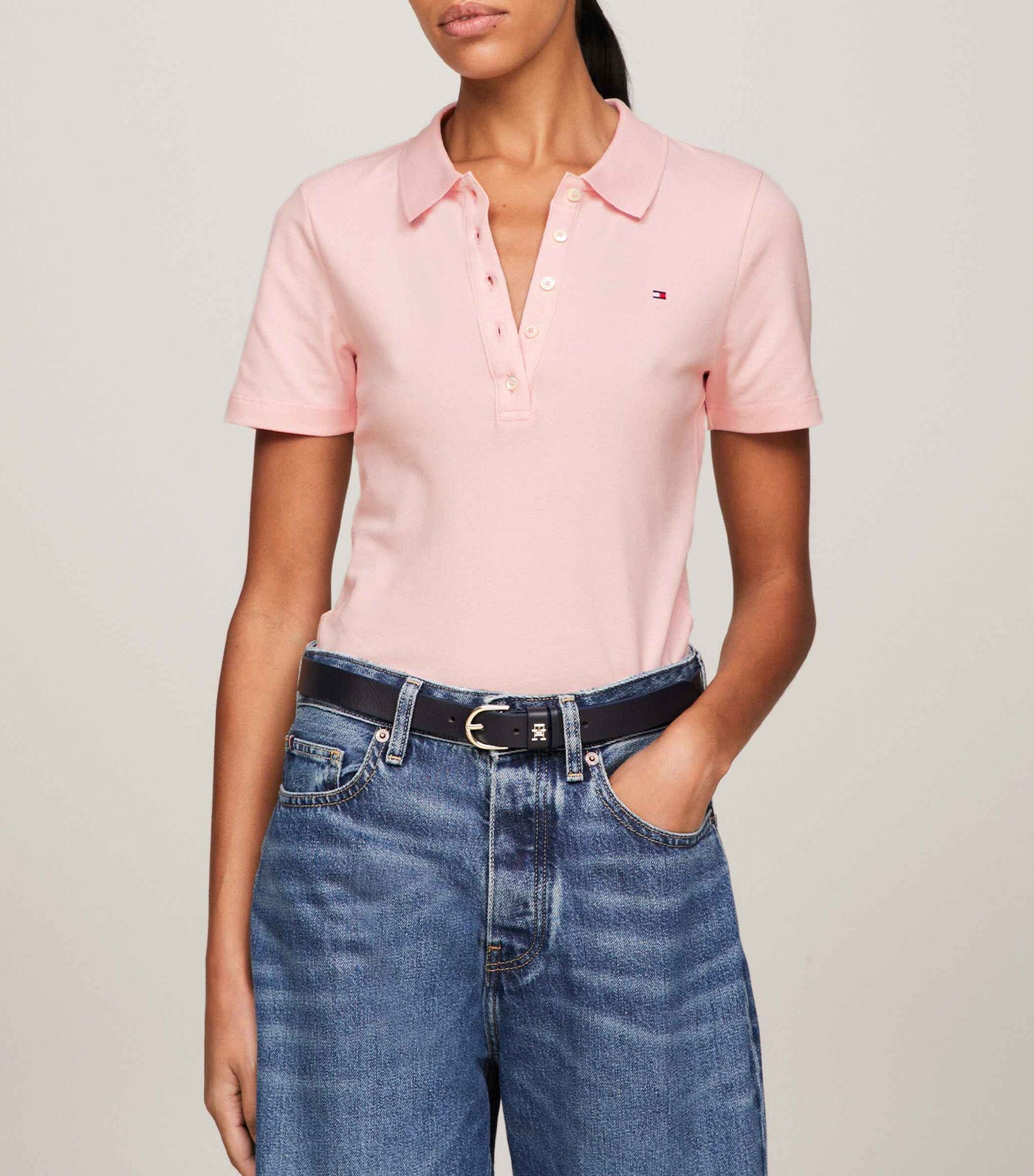 Women's 1985 Slim Pique Polo Whimsy Pink