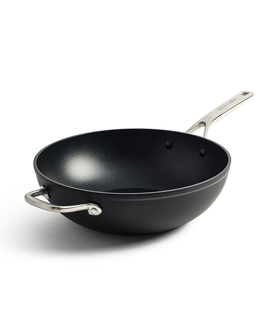 Forged Hardened Aluminum Open Wok