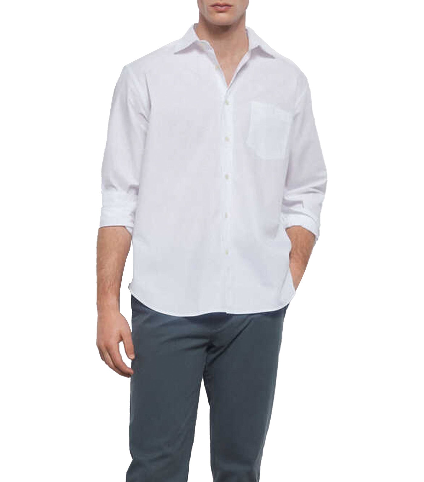 Smooth Structured Shirt White