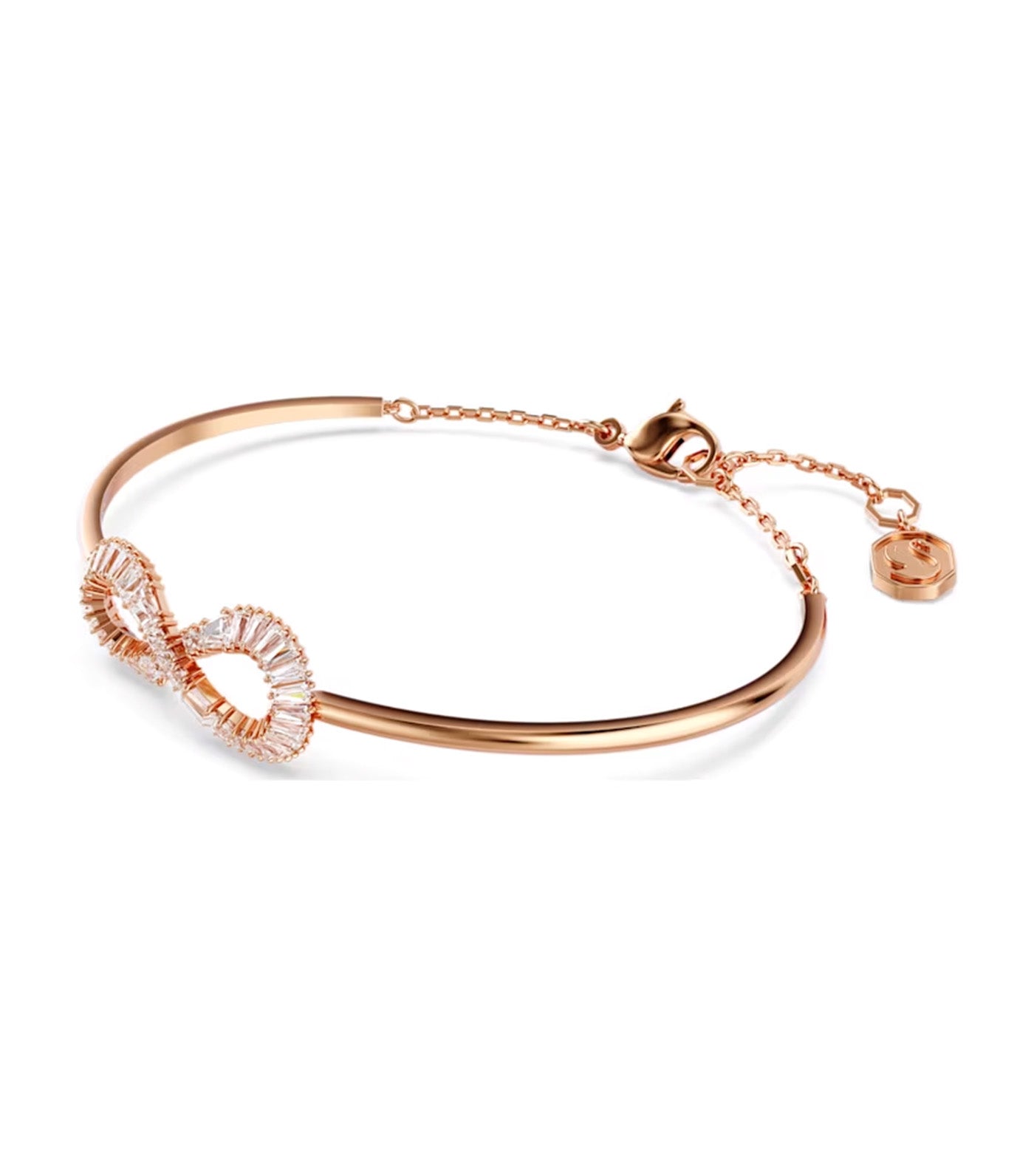 Hyperbola Bangle Infinity White Rose Gold-Tone Plated