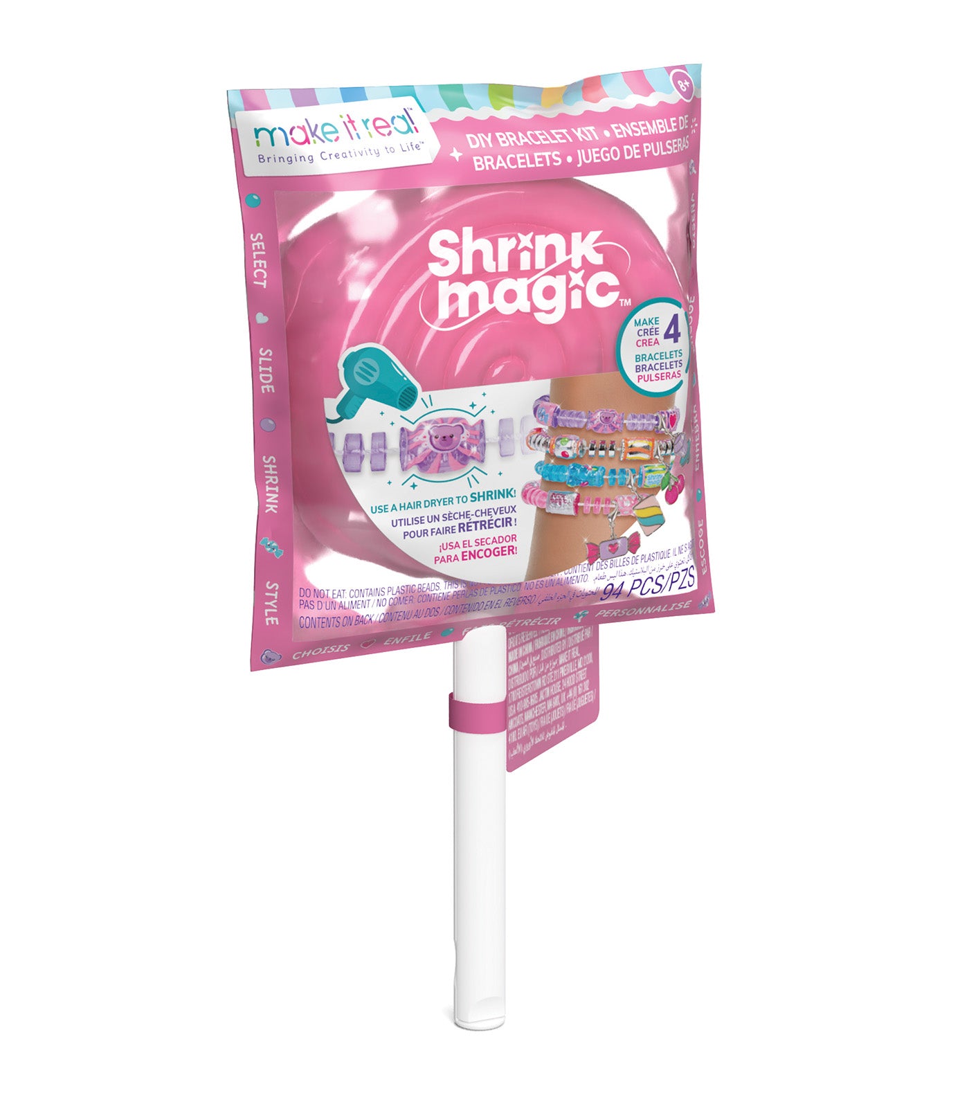 Shrink Magic Lollipop Bracelet Kit Pink