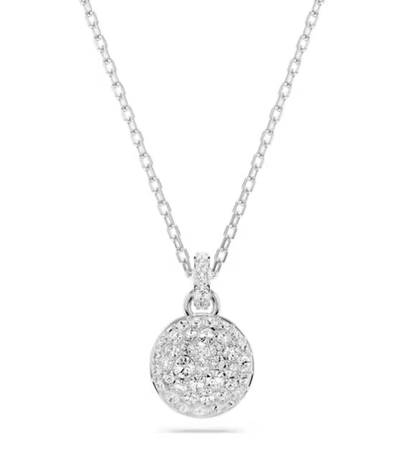 Sublima Pendant White, Rhodium Plated