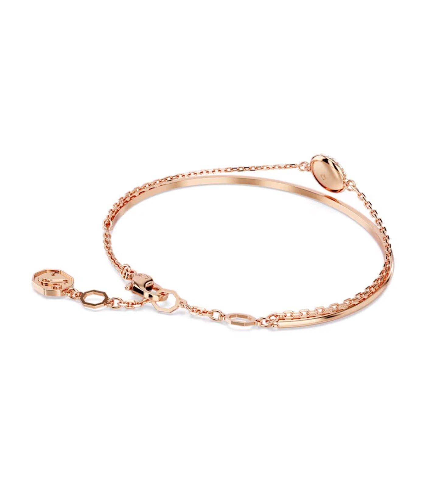 Meteora Bangle White Rose Gold-Tone Plated