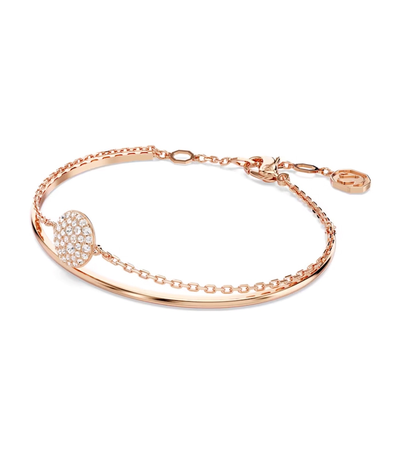 Meteora Bangle White Rose Gold-Tone Plated