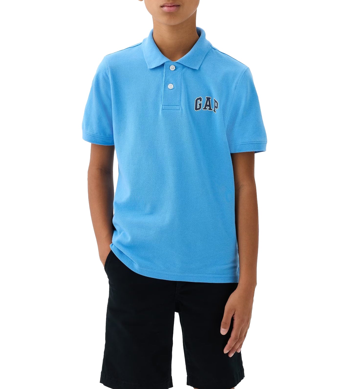 Logo Pique Polo Shirt - Beach Ball Blue