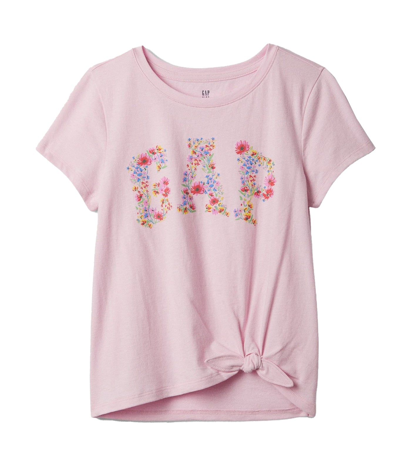 Kids Knot-Tie Graphic T-Shirt Sp Pink Floral