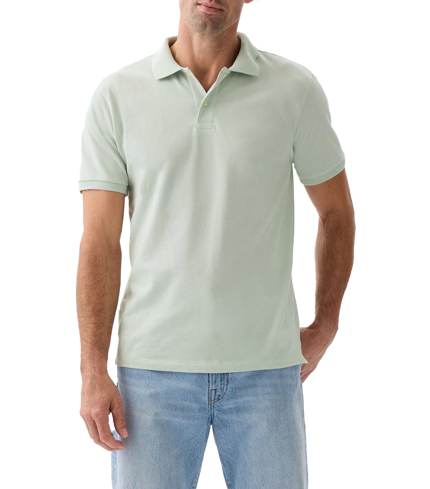 All Day Pique Polo Shirt Mint Green 074-80