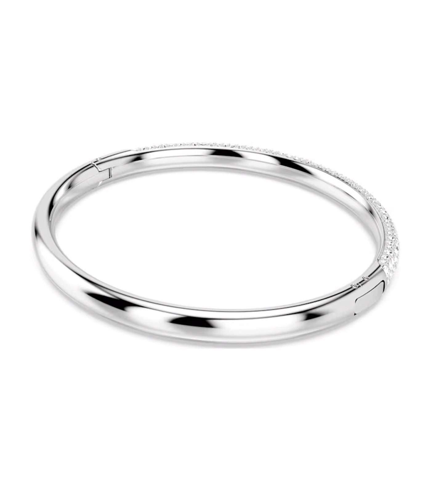 Meteora Bangle Snow Pavé White Rhodium Plated