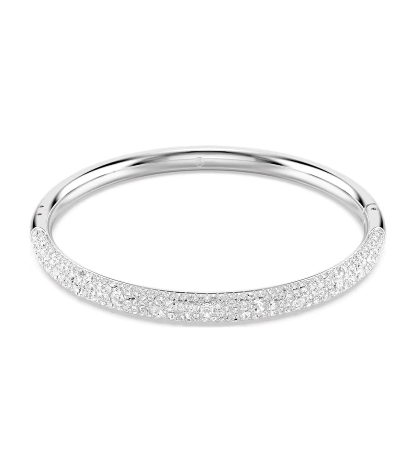 Meteora Bangle Snow Pavé White Rhodium Plated