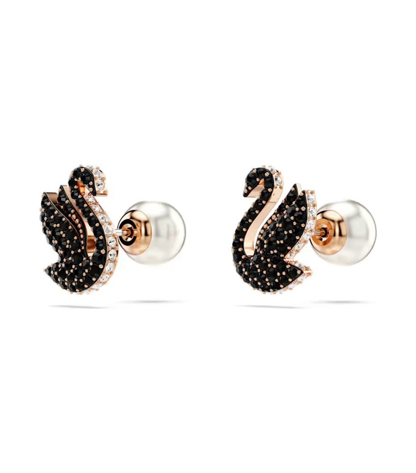 Swarovski Swan Stud Earrings Crystal Pearl