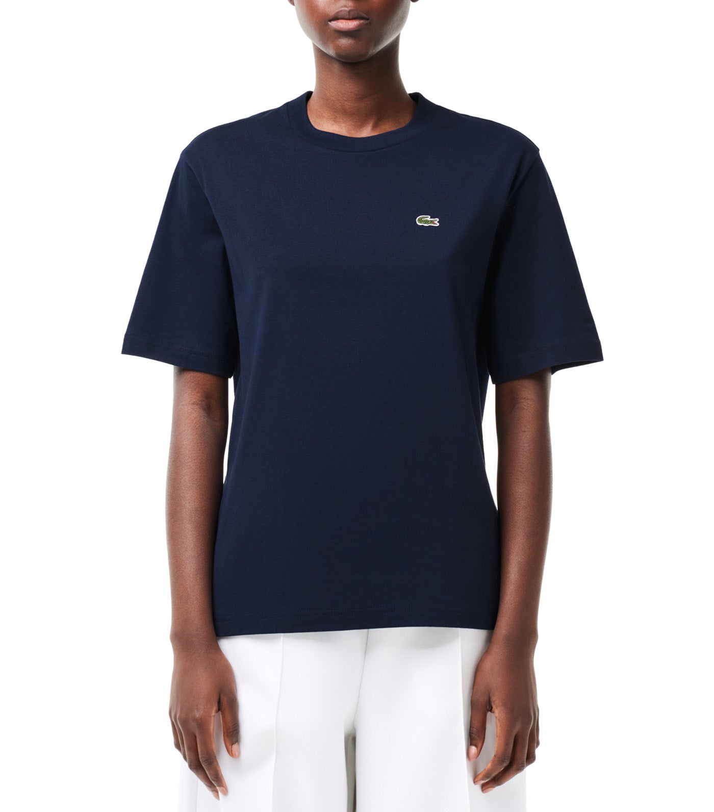 Relaxed Fit Lightweight Cotton Pima Jersey T-Shirt Navy Blue