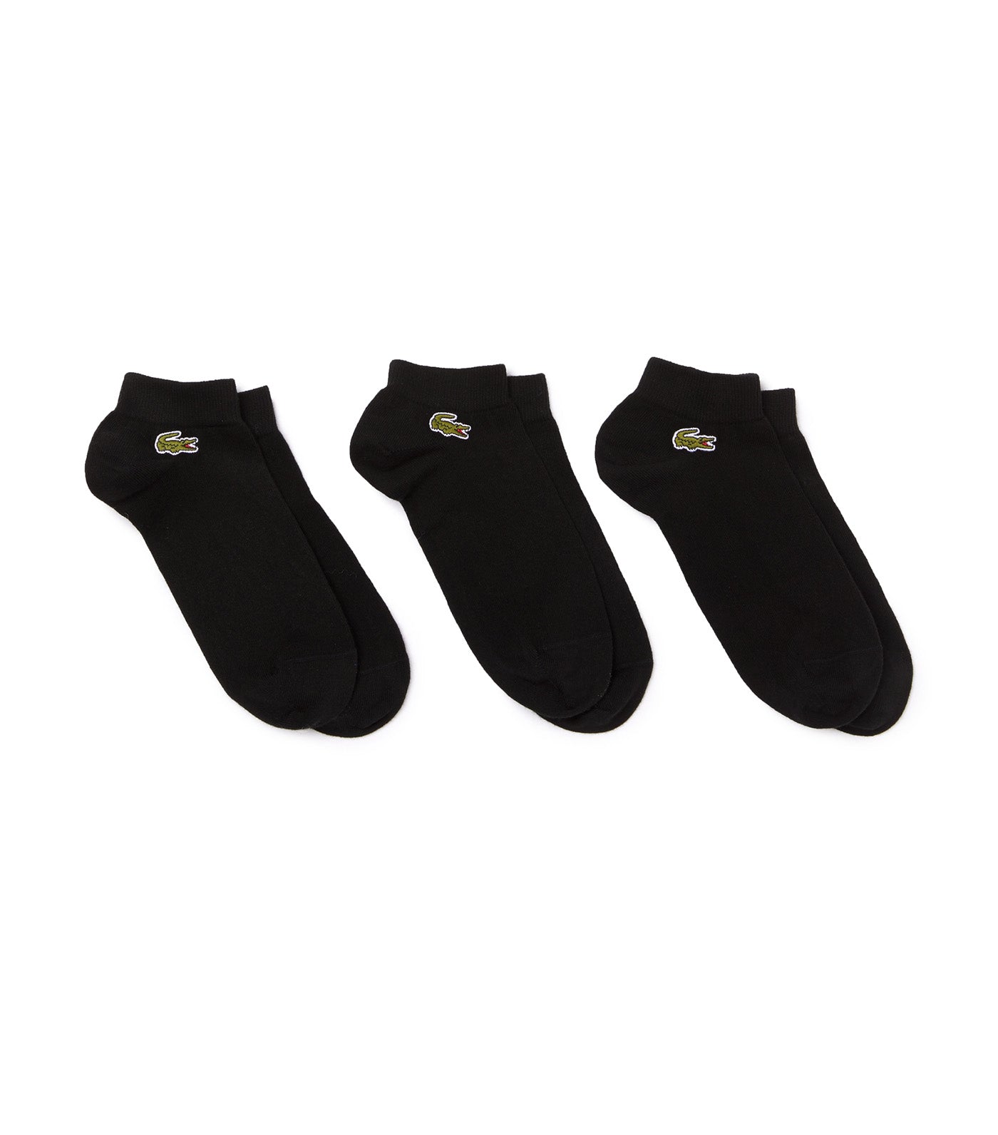 Men's Lacoste SPORT Low-Cut Socks Three-Pack Black/Black-Black