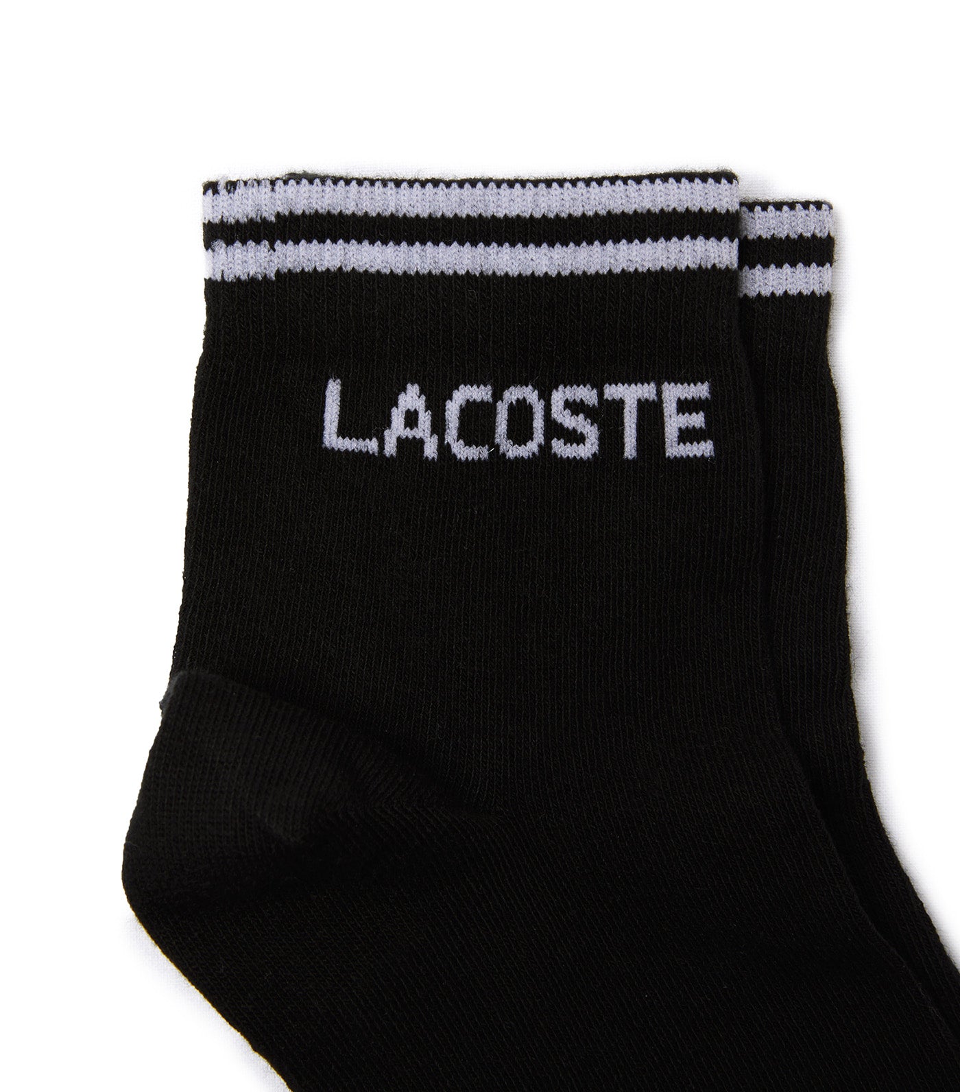 Men’s Lacoste SPORT Low Cotton Sock 2-Pack Black/White