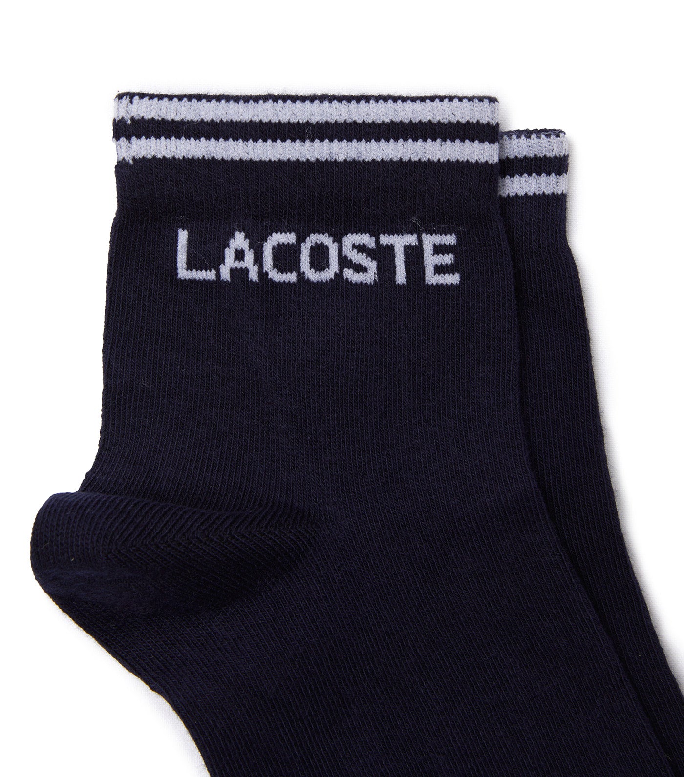 Men’s Lacoste SPORT Low Cotton Sock 2-Pack Navy Blue/White