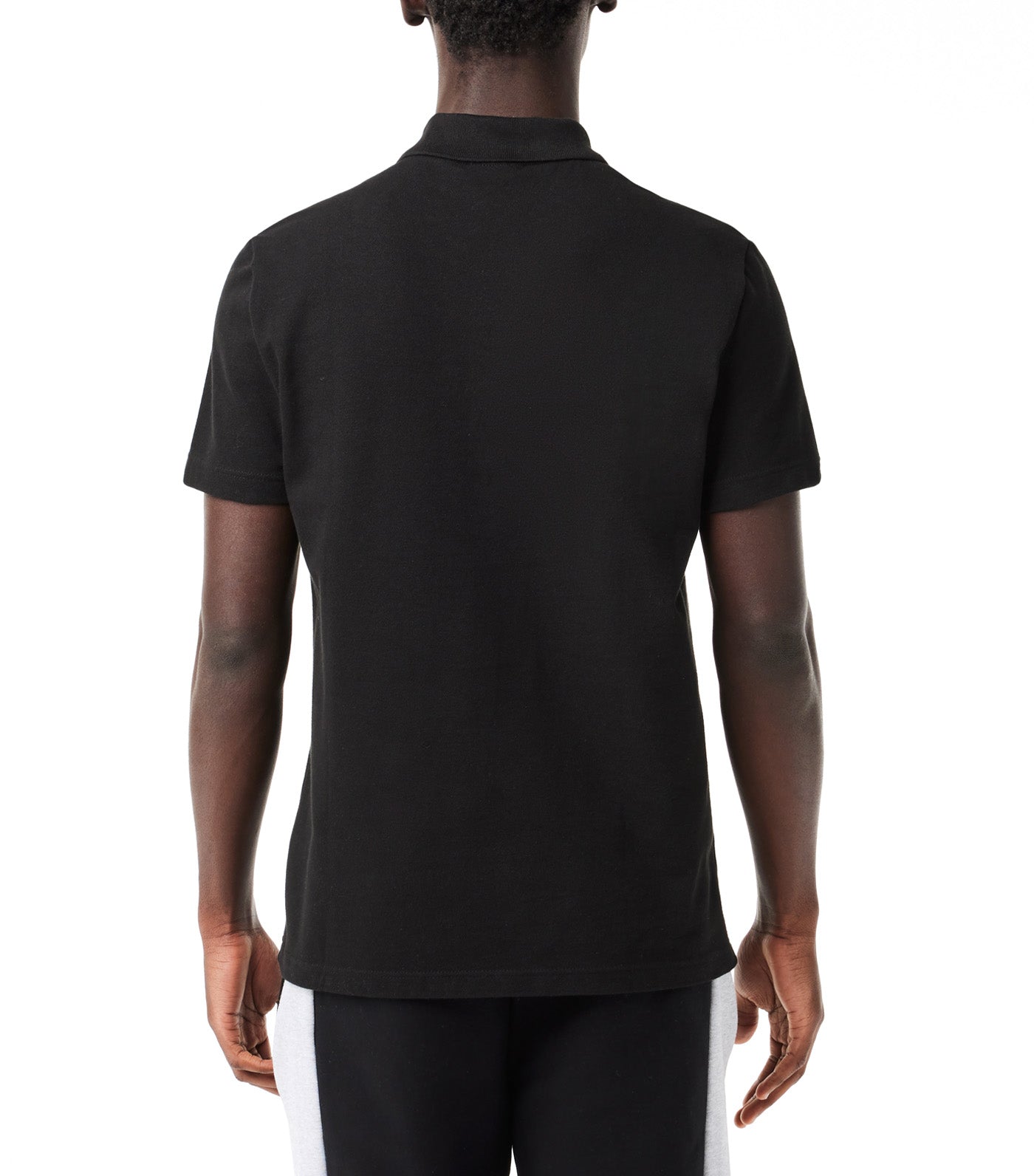 Regular Fit Stretch Piqué Colourblock Polo Shirt Black/Silver Chine