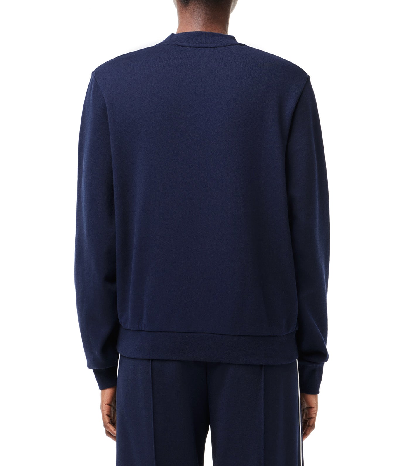 Women's Lacoste Color-Block Unbrushed Fleece Sweatshirt Navy Blue
