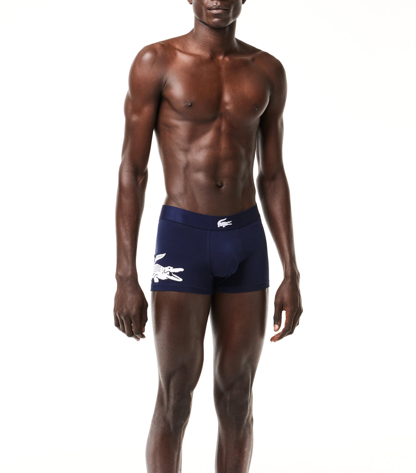 Pack of 3 Casual Boxer Briefs Navy Blue/White/Silver Chine